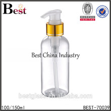 100ml 150ml pet plastic bottle wholesale clear cosmetic plastic spray bottle with lotion pump portable